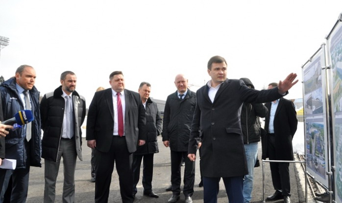 Президент ФФУ проінспектував хід реконструкції житомирського стадіону «Полісся»