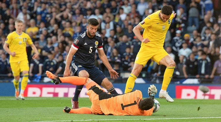Play-off selection for the 2022 World Cup. Scotland - Ukraine - 1: 3 (01.06.2022)