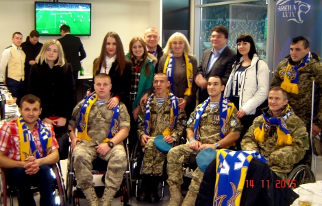 Герої АТО відвідали футбольний матч Україна – Словенія