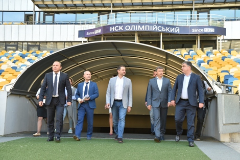 Андрій Павелко перевірив готовність «Олімпійського» до фіналу Ліги чемпіонів