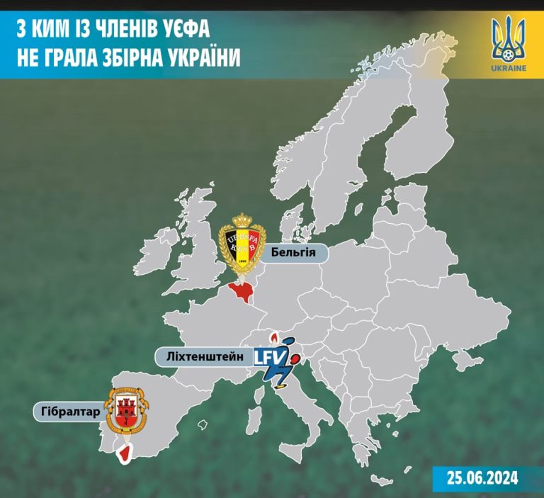 Географія для національної збірної України: після Бельгії в Європі залишаться два потенційні суперники
